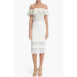 NWT Rebecca Taylor Dia High Waist Midi Pencil Skirt size 2